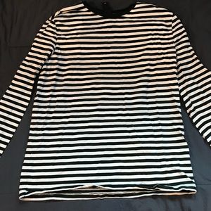 H&M Dark Green Striped Long Sleeve